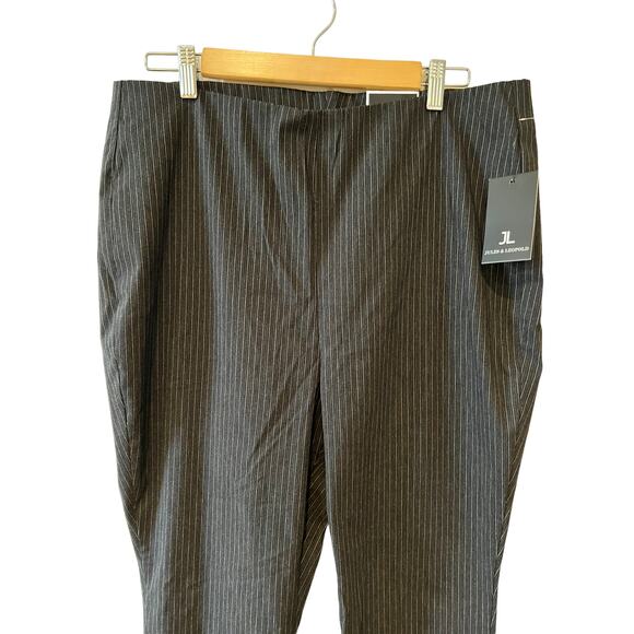 Jules & Leopold gray pinstripe work pants 16W - Picture 3 of 7
